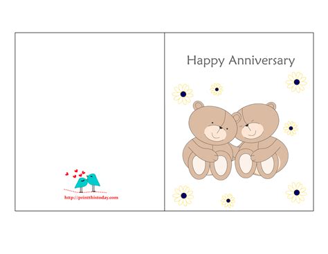 Free Printable Anniversary Cards .